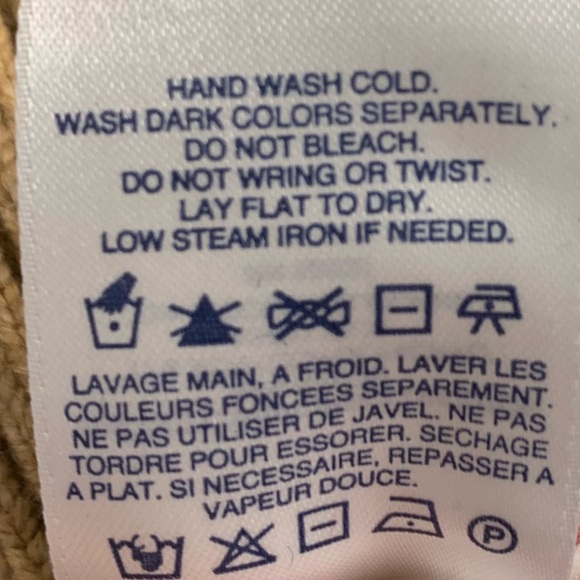 Lands End Fair Isle Sweater Tan Red Women XL 18 Fisherman Fall Thanksgiving Ski - Picture 9 of 11